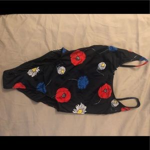 American Apparel Poppy Print Swimsuit